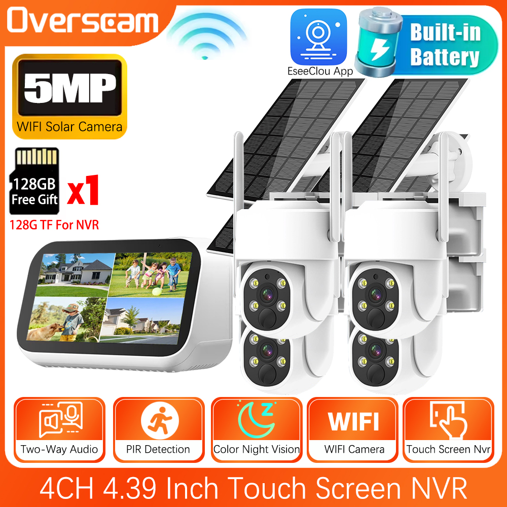 Home Security Kit - Mini 4CH 4.39 Inch NVR 5MP