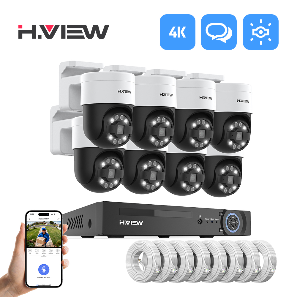 Home Security Tech - H.view 8Ch 4K 5MP 8MP Cctv