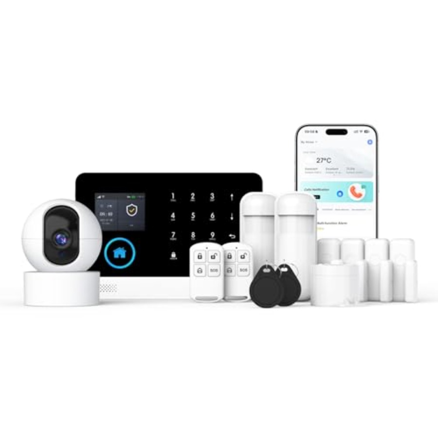 Home Security No Monthly Fee - Home security alarm system: 4G GSM/WiFi