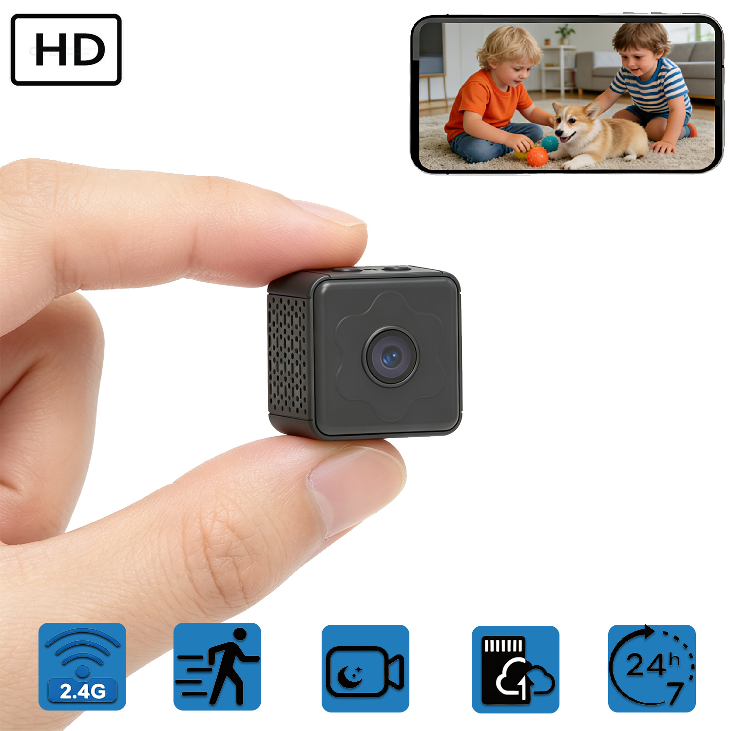 Home Security Premium - Next-Gen Compact Security Camera Super Small