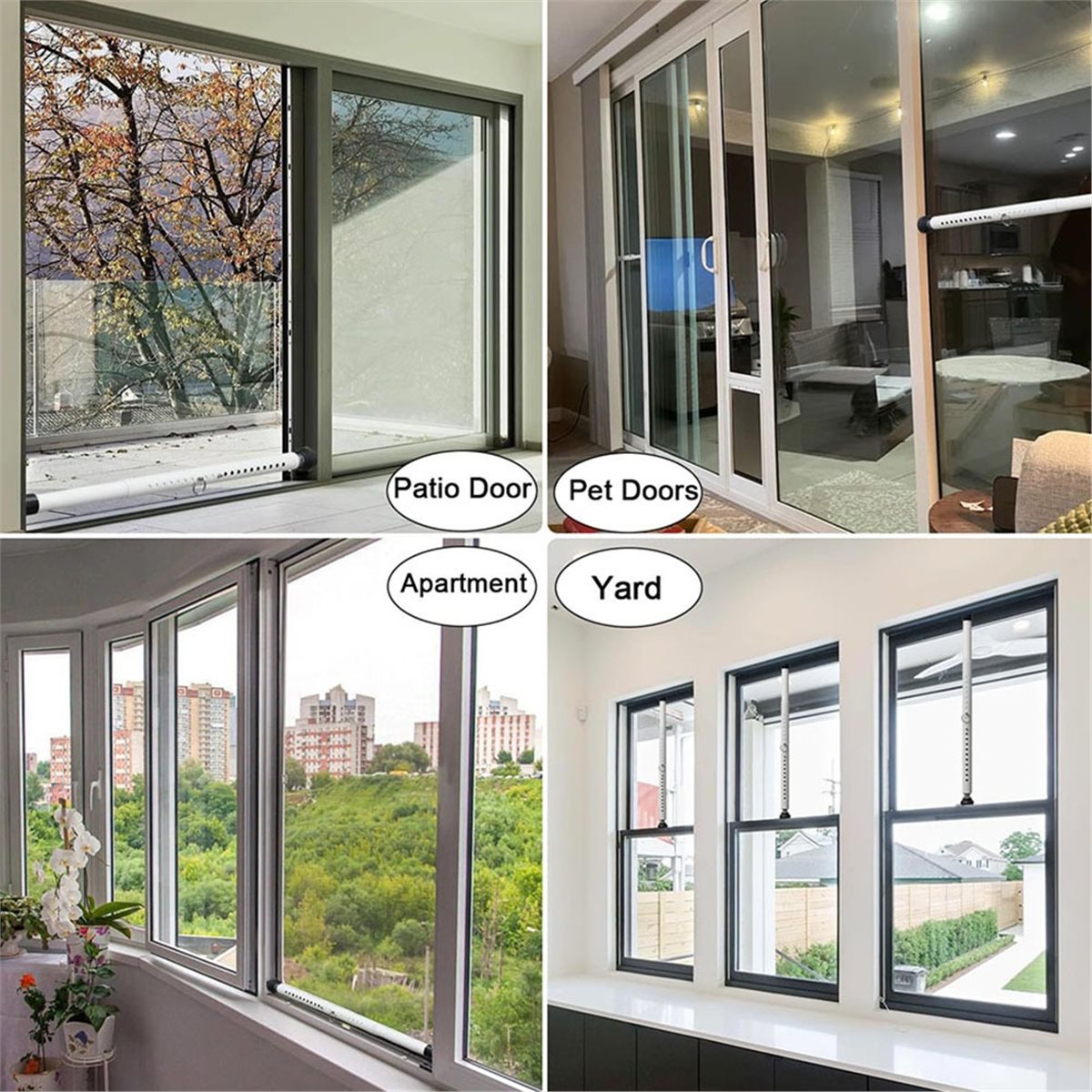 Home Security Tips - A74U Sliding Door Security Bar, 17-50
