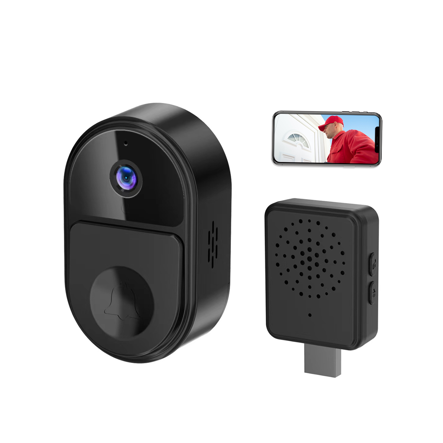Home Security Video - 720P Tuya APP WiFi Doorbell Low