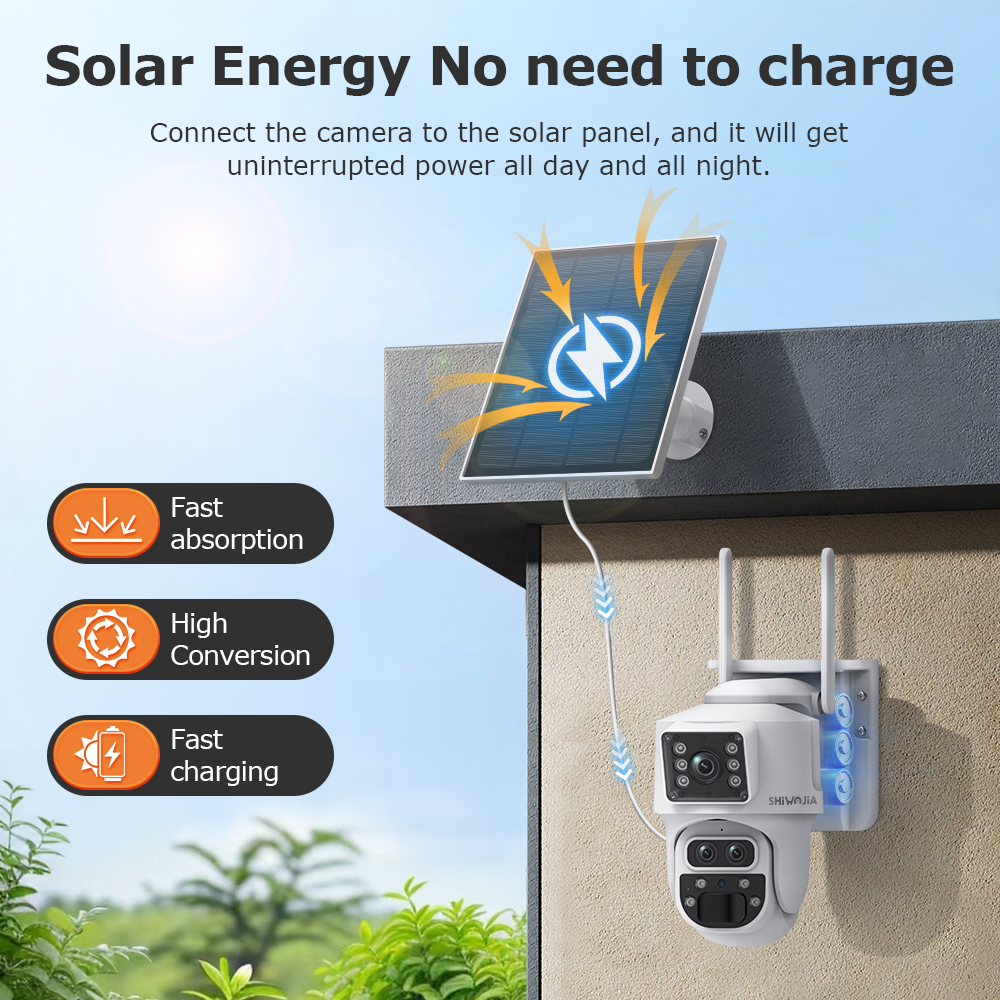 SHIWOJIA 12MP 6K 15X Zoom Sola - Home Security Panel review and price