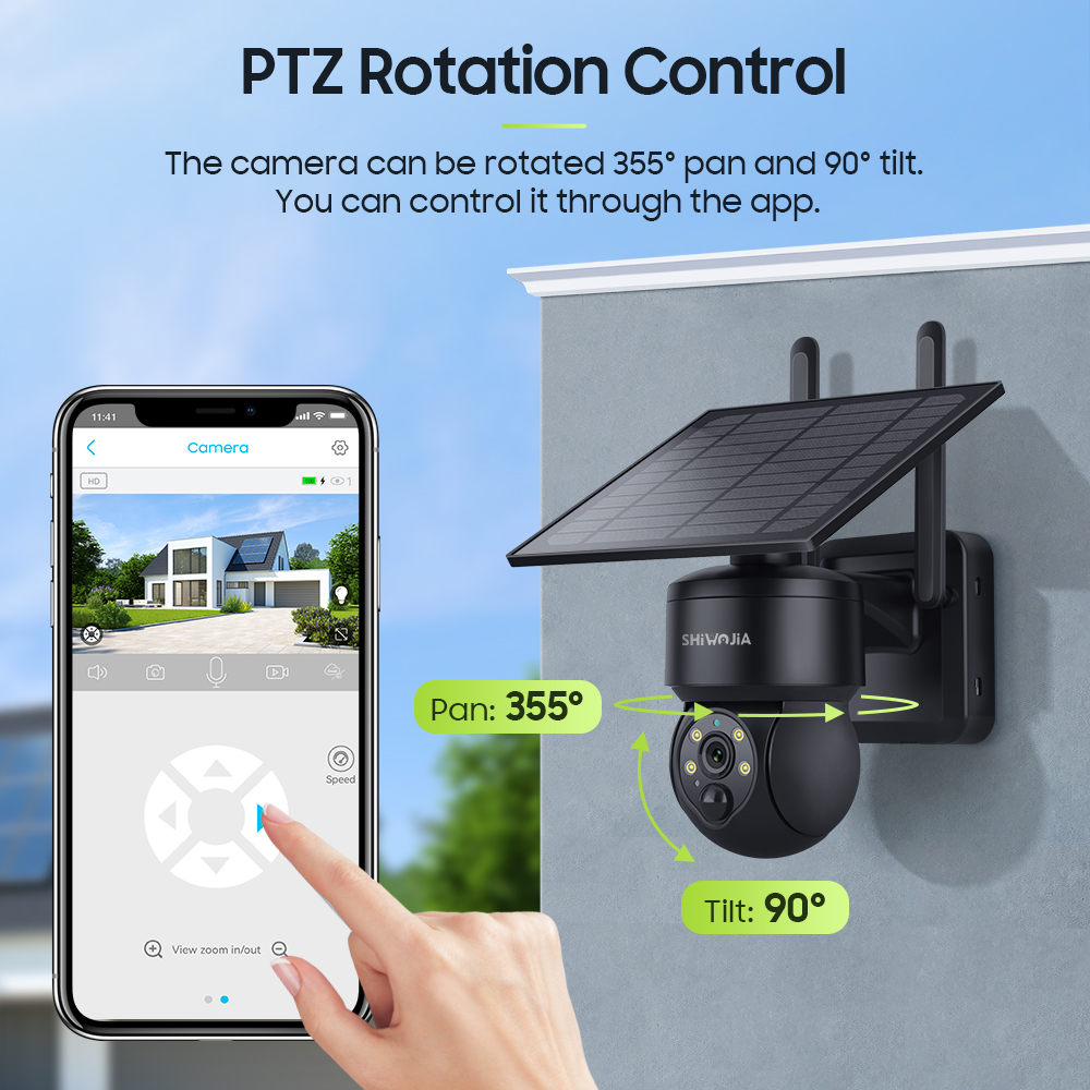 SHIWOJIA WIFI Wireless PTZ Sol - Home Security Panel review and price