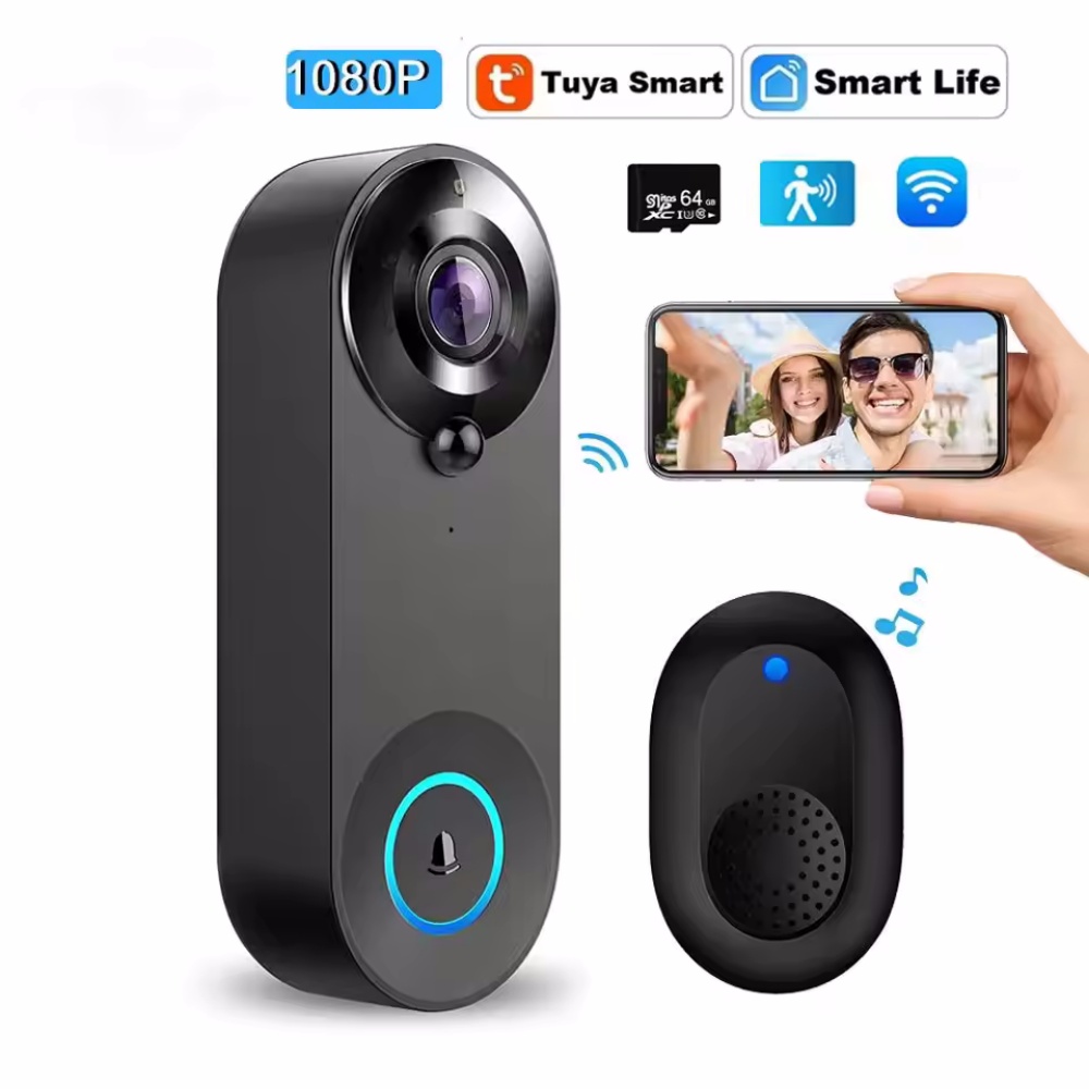 Tuya 1080P Wireless WIFI Doorb - Home Security Tech review and price