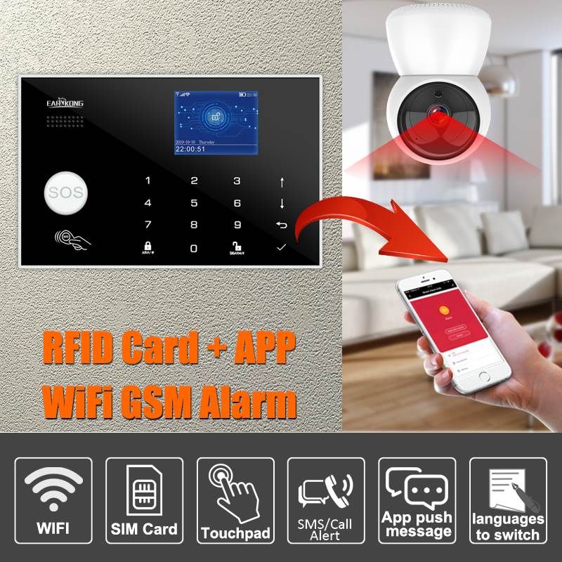 Wifi GSM Alarm System 433MHz H - Home Zone Security App review and price