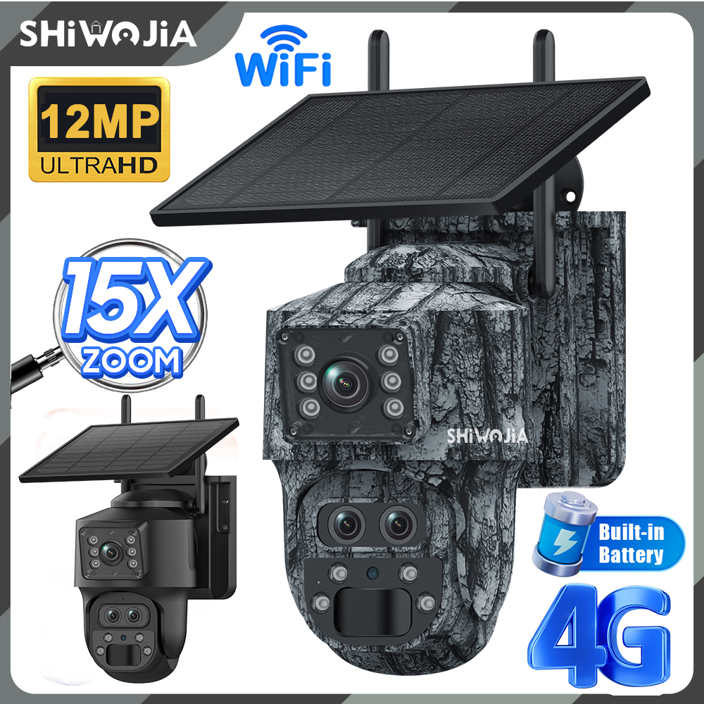 SHIWOJIA 12MP 15X Zoom 4G Sim  - Home Security Panel review and price