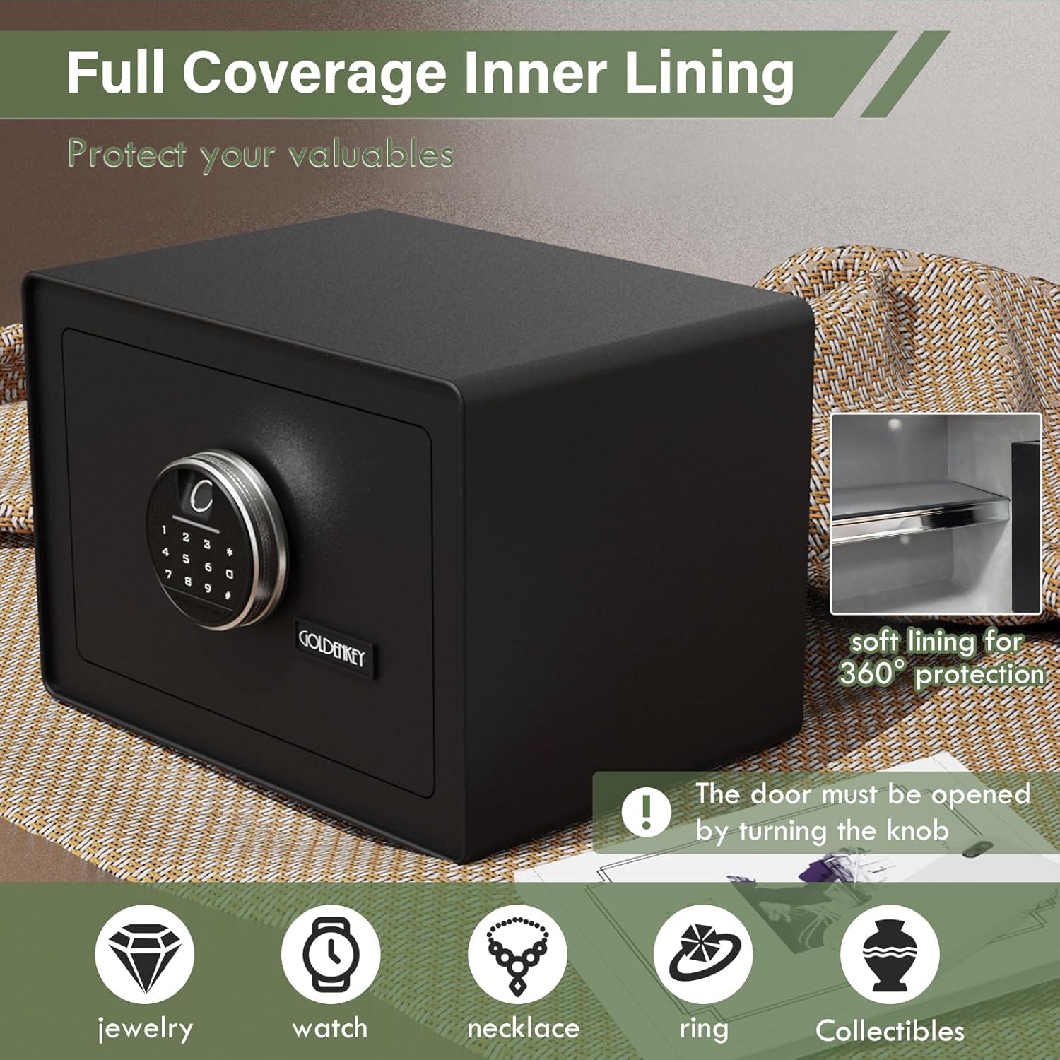Luxury Home Safe with Fingerpr - Home Security Safe review and price