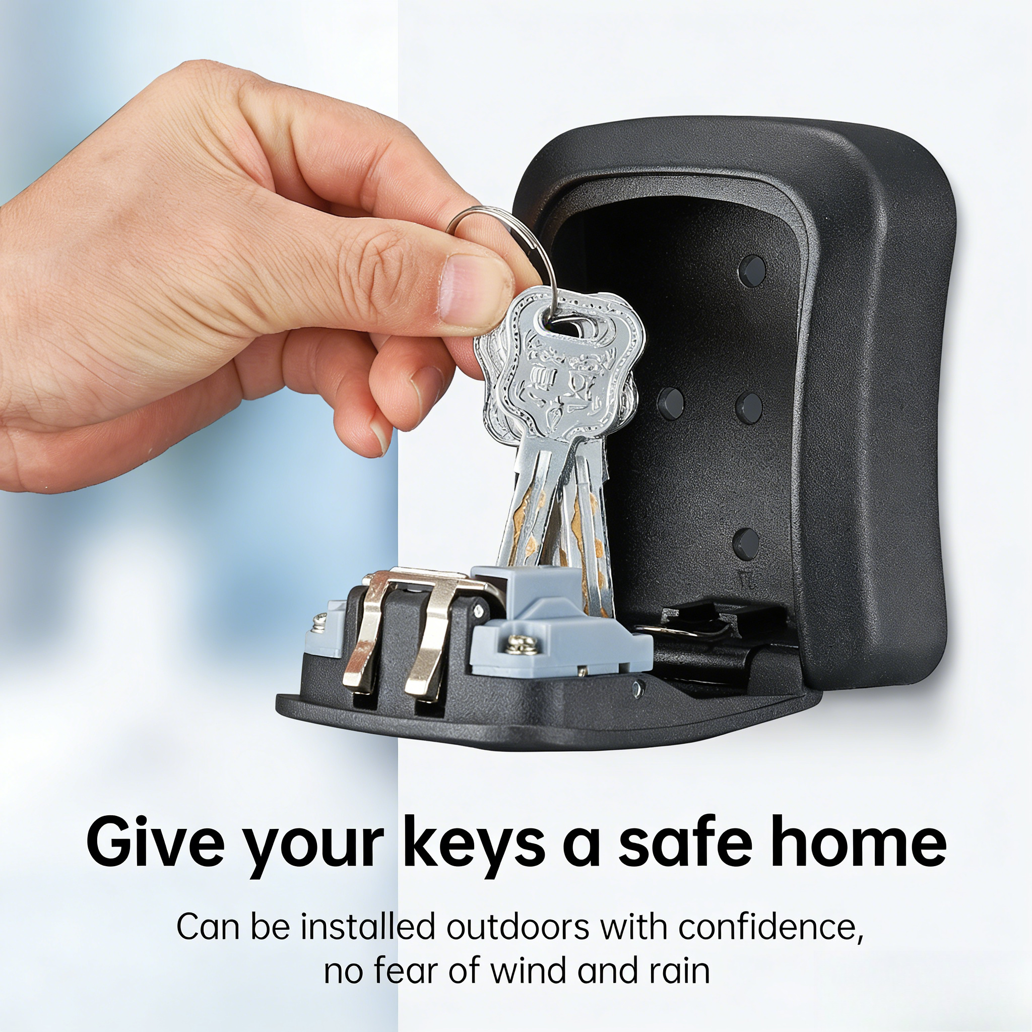LUXROB Key Lock Box 4-digit Co - Home Security Safe review and price