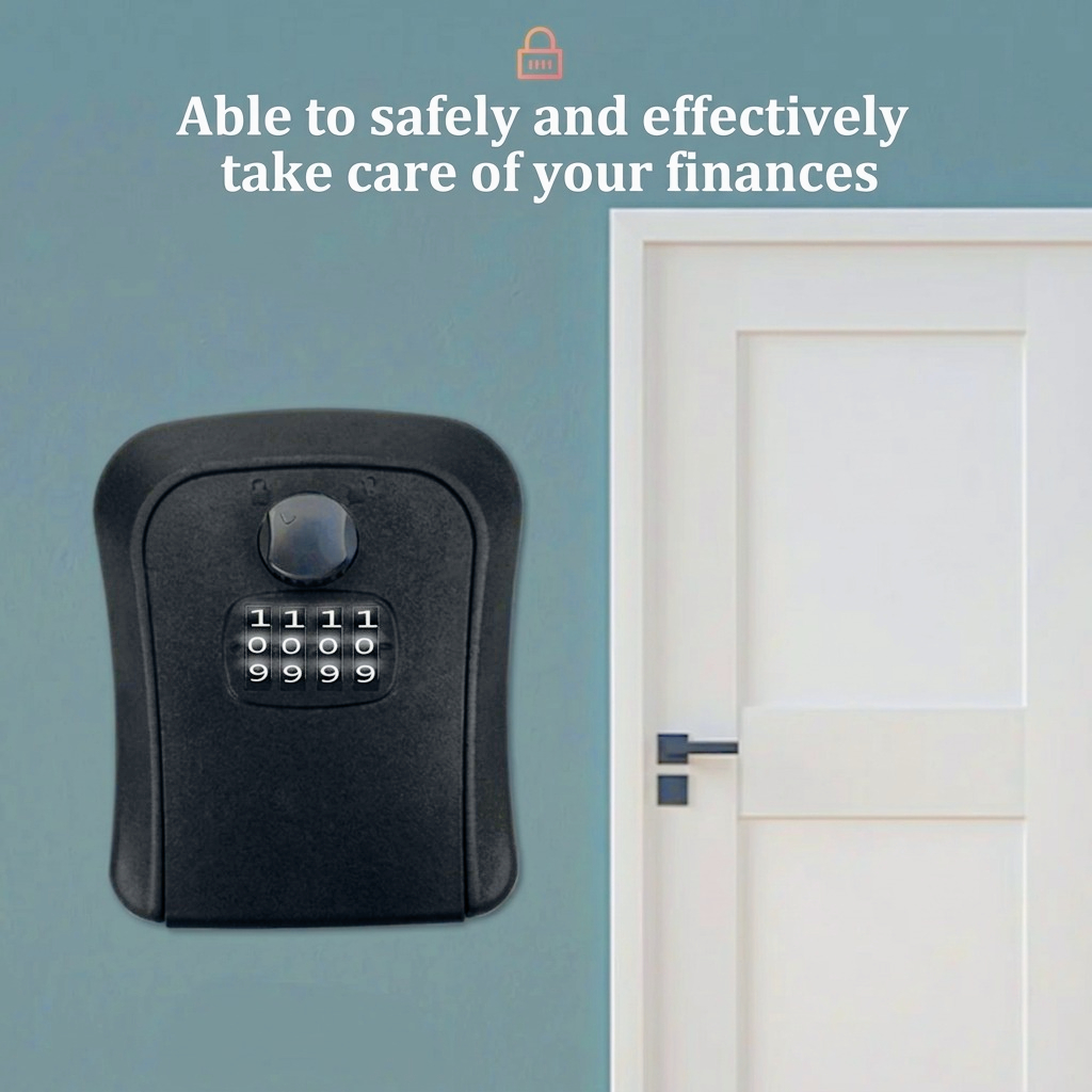 LUXROB Key Lock Box 4-digit Co - Home Security Safe review and price