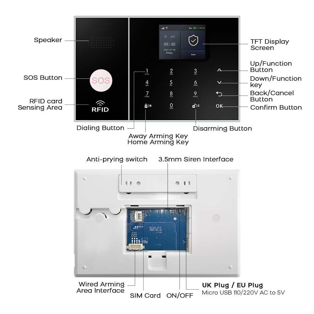 Smart Home Alarm System 4G WiF - Home Security No Monthly Fee review and price