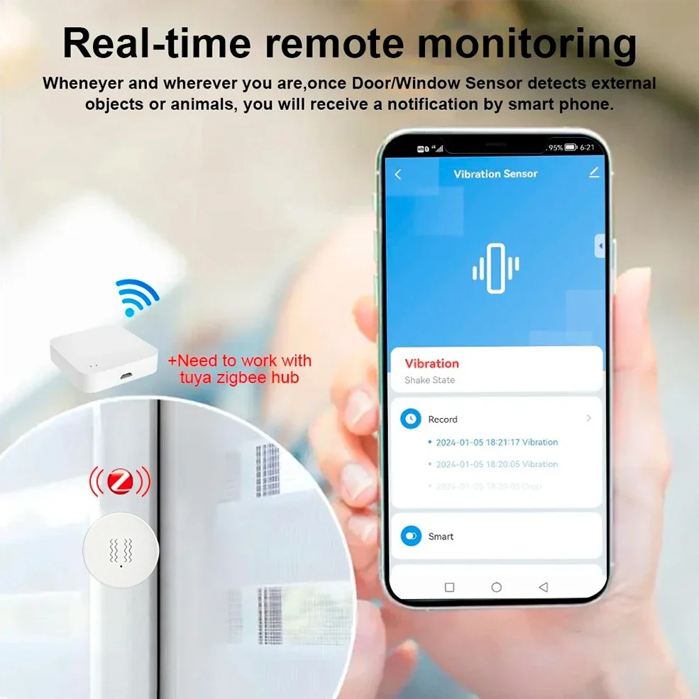 Tuya ZigBee Smart Vibration &  - Home Security Network review and price