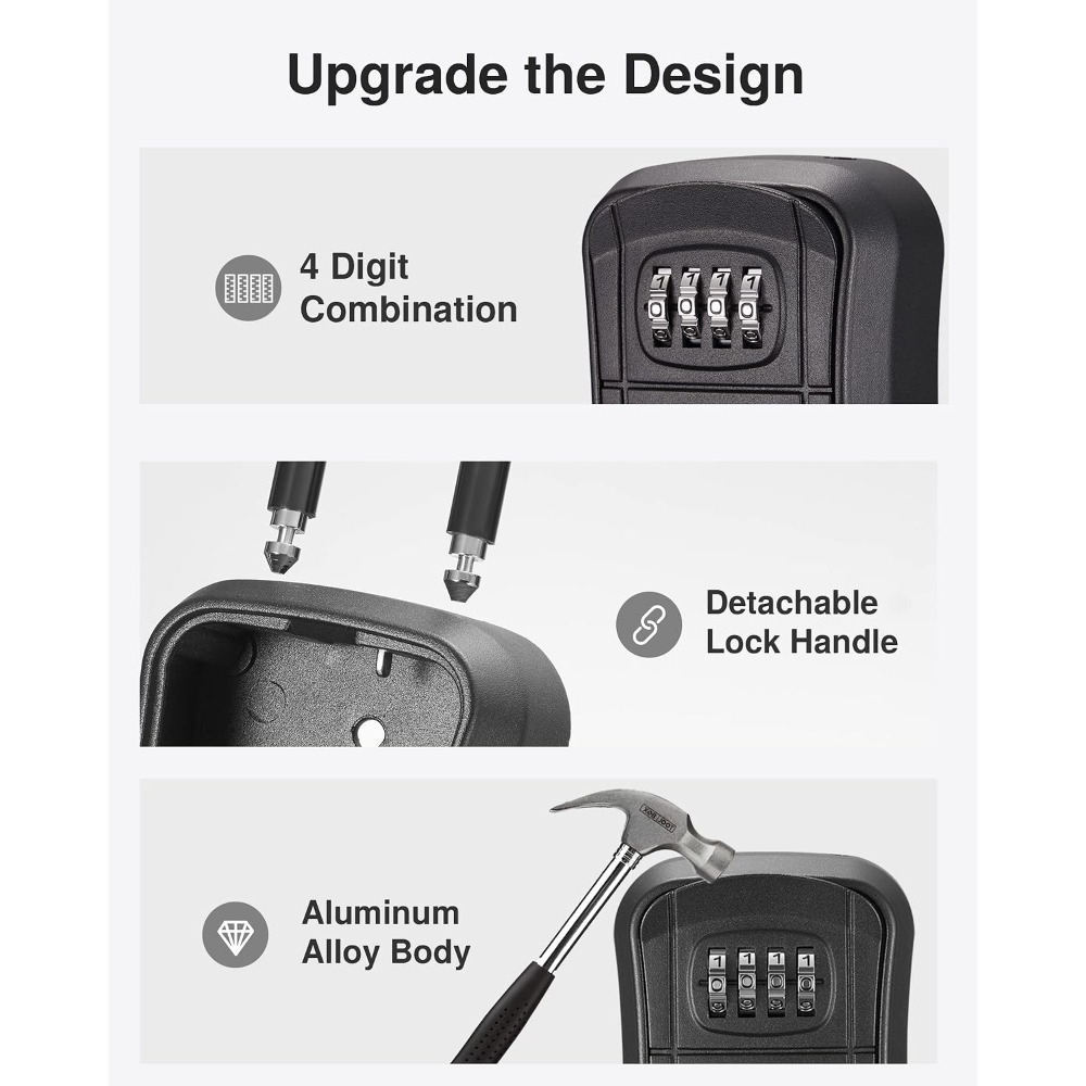 Key Lock Box, Portable Combina - Home Security Safe review and price