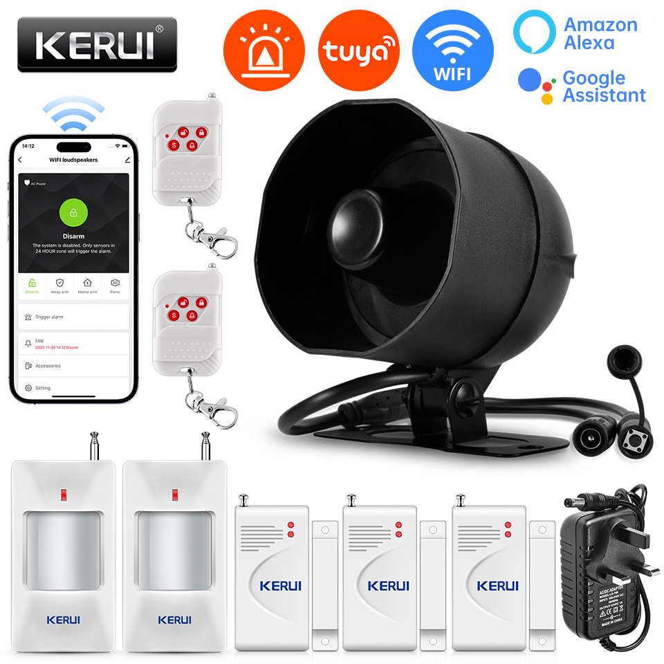 KERUI 120db Siren Alarm System - Home Security No Wifi review and price
