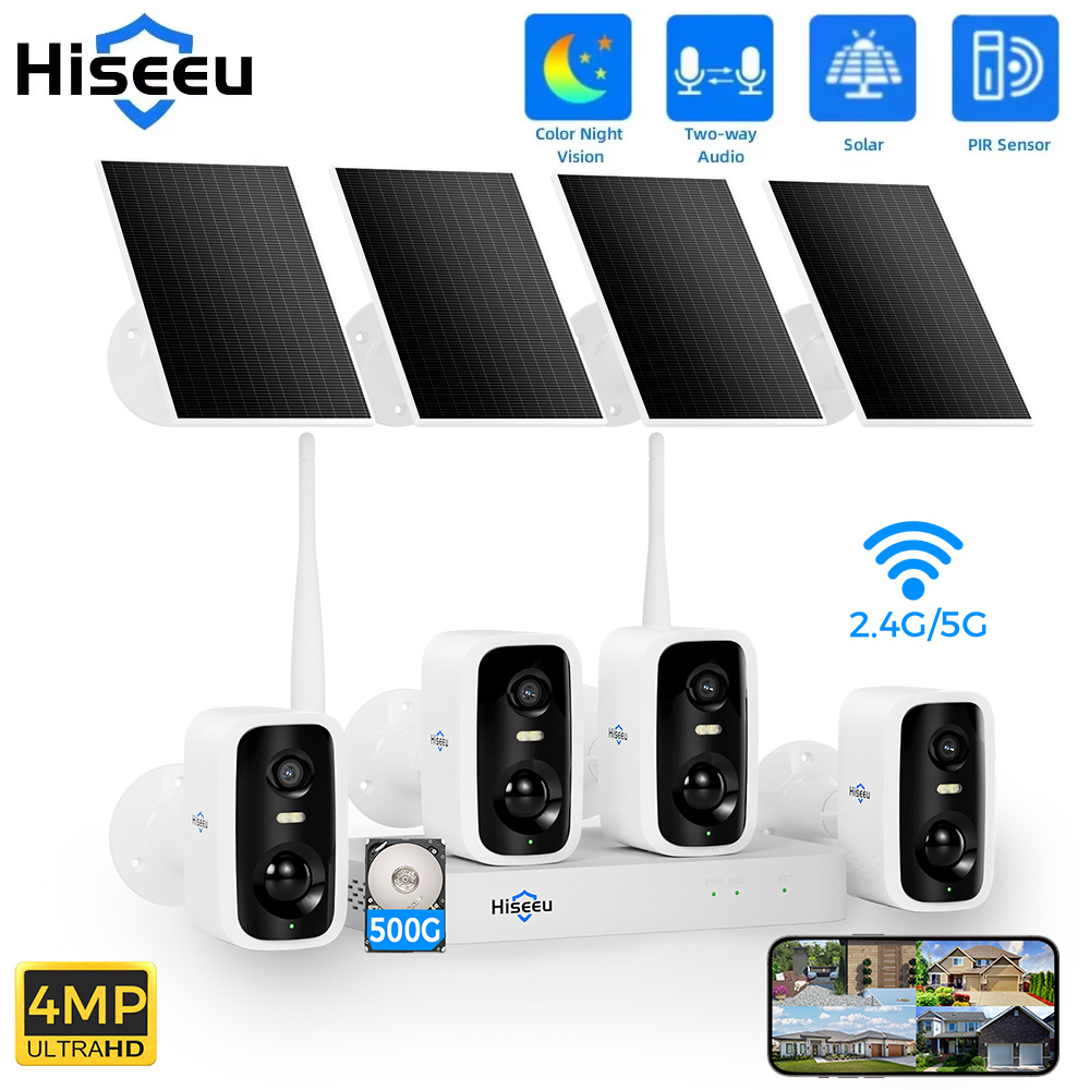 Hiseeu 10CH NVR 4MP WiFi Solar - Home Security Kit review and price