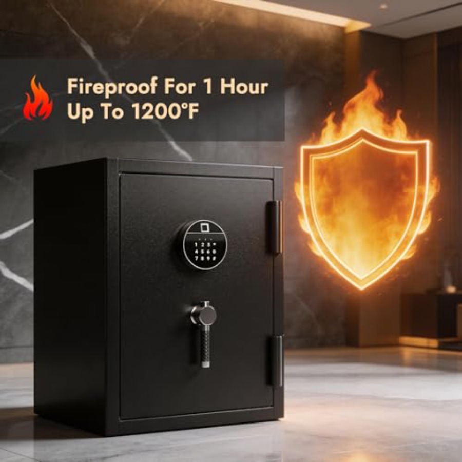 Biometric Fireproof Safe Box f - Home Security Safe review and price