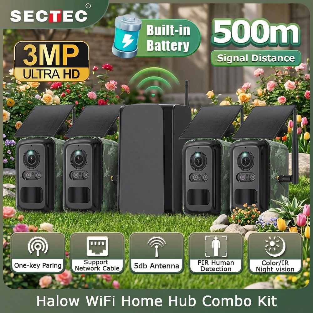 SECTEC HomeBase 4 Camouflage S - Home Security No Monthly Fee review and price
