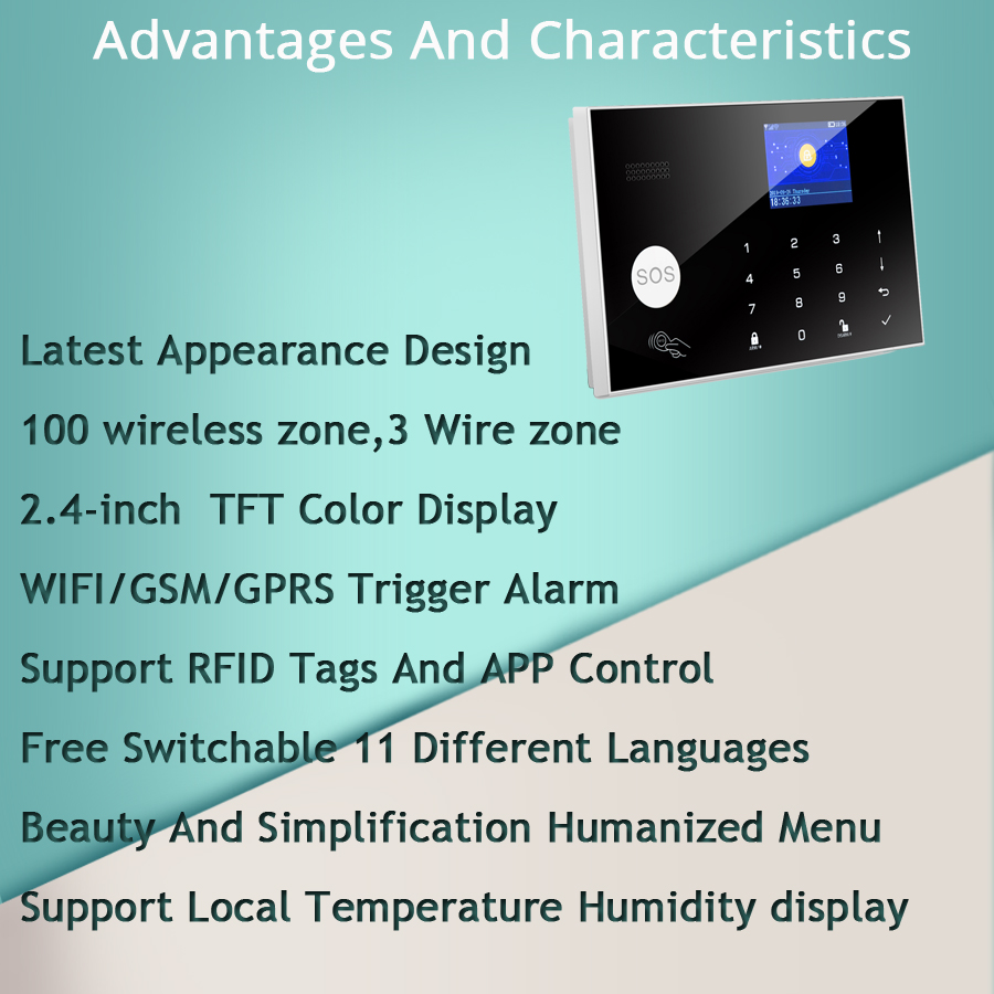 2.4G WIFI GSM Wireless Alarm S - Home Zone Security App review and price